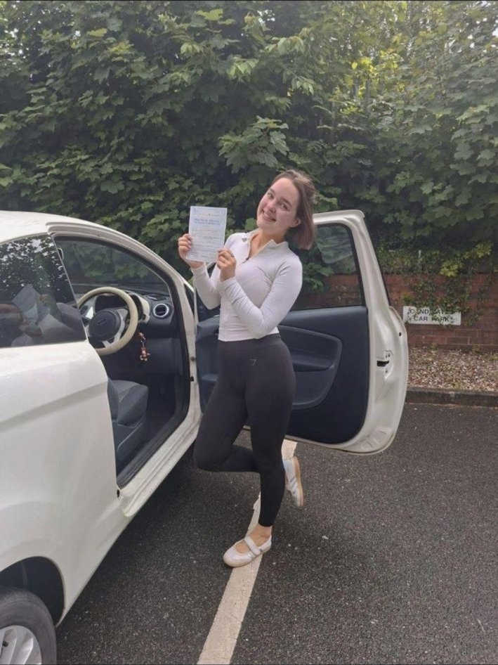 Rainbows pupil after learning to drive
